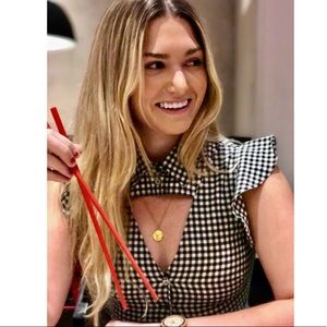 Marissa Webb Gingham Top SZ: S